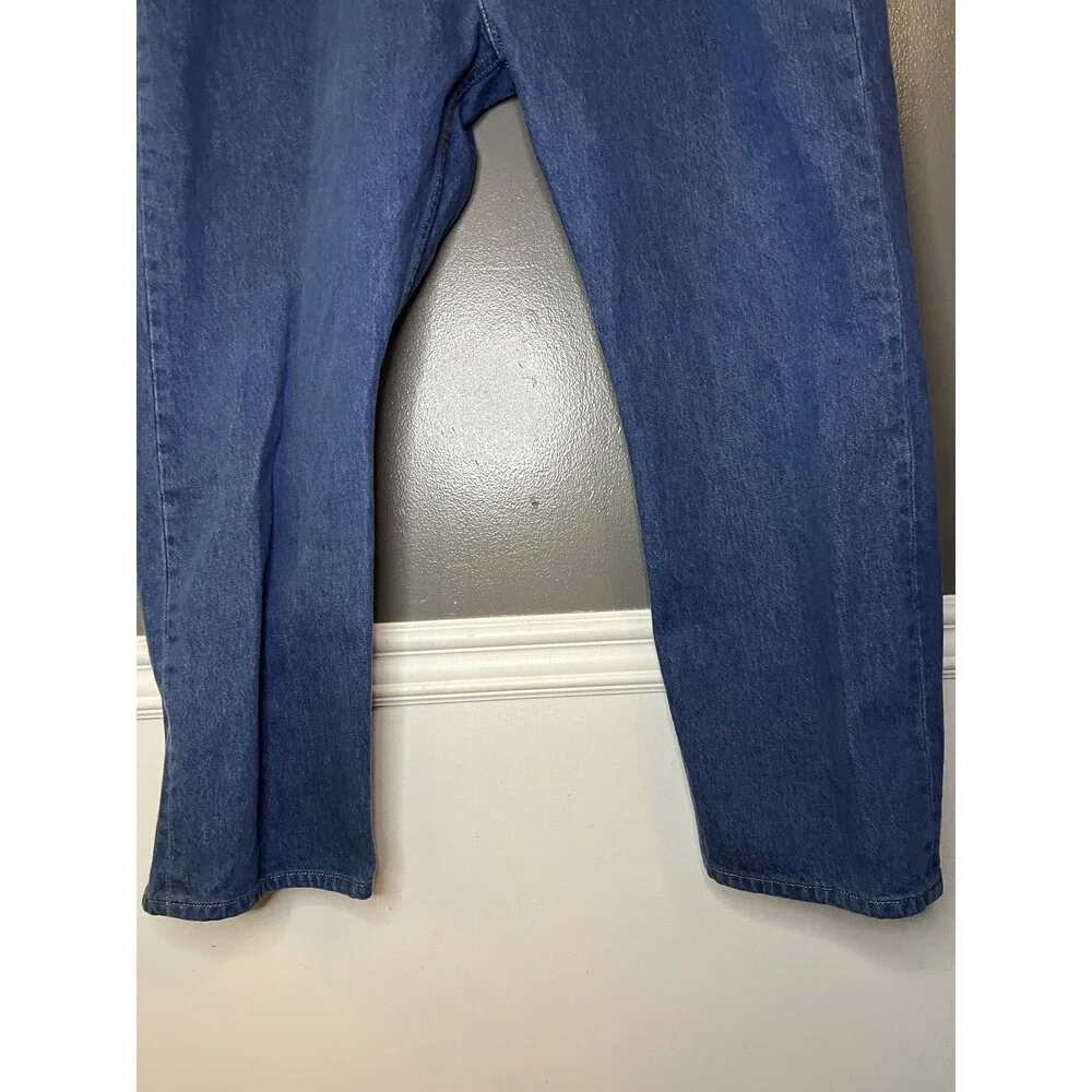 Levis 501 Jeans Mens 46x32 Blue Denim Button Fly Straight Leg Big Tall